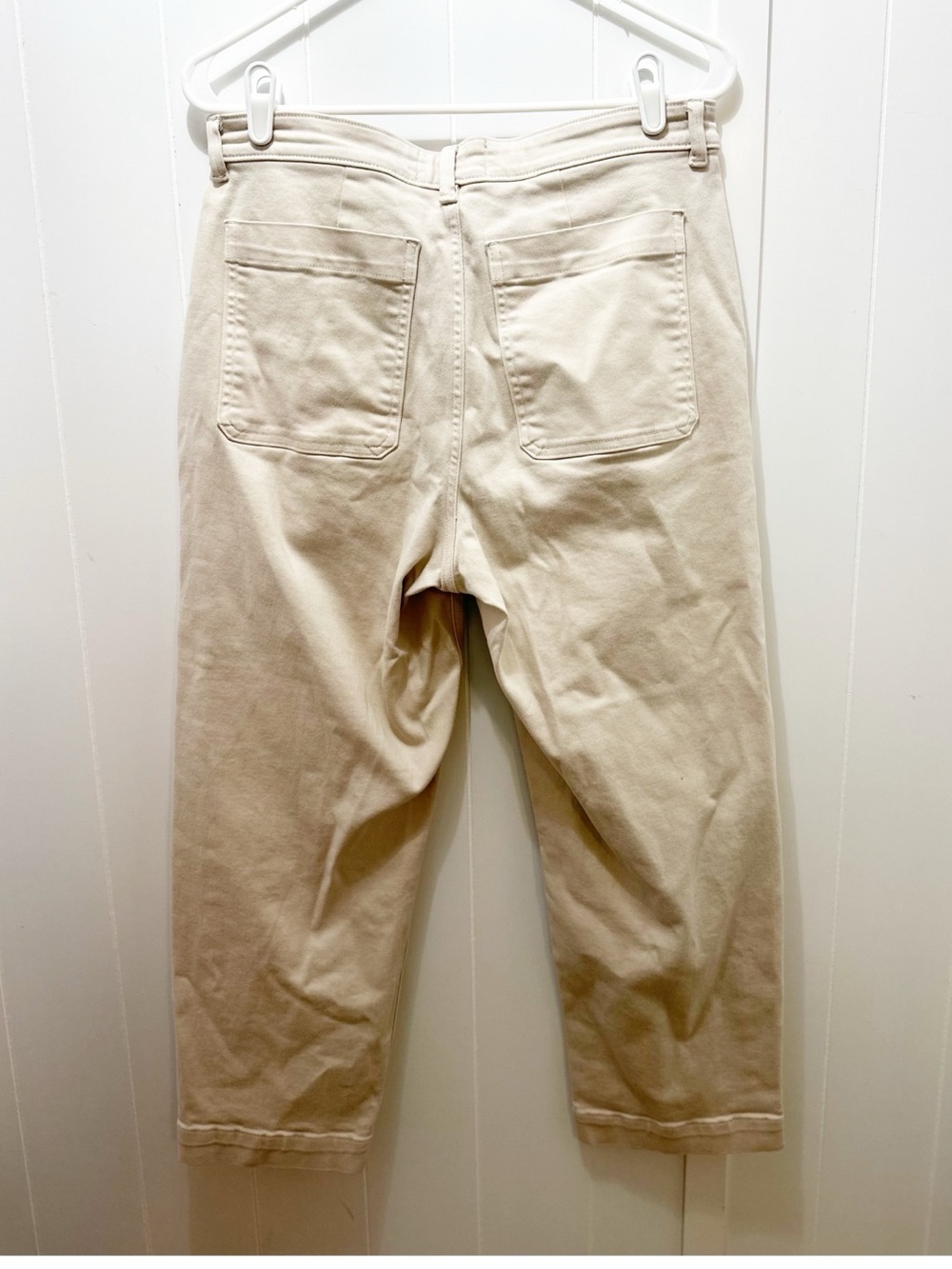 Everlane straight leg crop pant tan size 12 - Picture 3 of 5